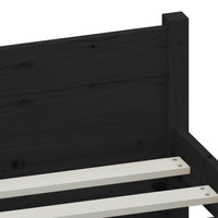 Bed Frame Black Solid Wood 183x203 cm King Size Kings Warehouse 