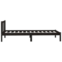 Bed Frame Black Solid Wood Pine 92x187 cm Single Bed Size bedroom furniture Kings Warehouse 