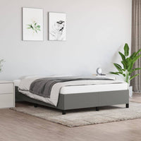Bed Frame Dark Grey 152x203 cm Queen Fabric bedroom furniture Kings Warehouse 