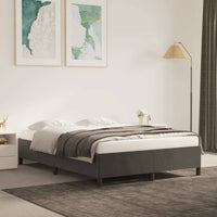 Bed Frame Dark Grey 152x203 cm Queen Velvet bedroom furniture Kings Warehouse 
