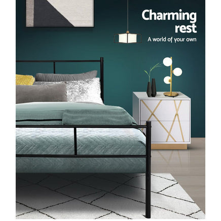 Bed Frame Double Metal Bed Frame SOL Furniture Kings Warehouse 