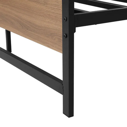 Bed Frame Double Size Metal Base Mattress Platform Foundation Black DREW Furniture Kings Warehouse 