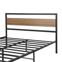Bed Frame Double Size Metal Base Mattress Platform Foundation Black DREW Furniture Kings Warehouse 