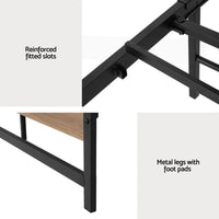 Bed Frame Double Size Metal Base Mattress Platform Foundation Black DREW Furniture Kings Warehouse 
