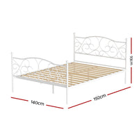 Bed Frame Double Size Metal Bed Frame GROA Furniture Kings Warehouse 