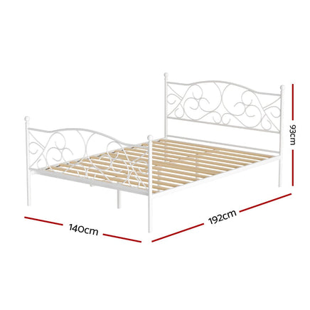 Bed Frame Double Size Metal Bed Frame GROA Furniture Kings Warehouse 