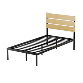 Bed Frame King Single Size Metal Base Mattress Platform Foundation PAULA Furniture Kings Warehouse 