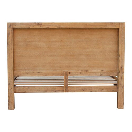 Bed Frame King Size in Solid Wood Veneered Acacia Bedroom Timber Slat in Oak Furniture Kings Warehouse 