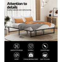 Bed Frame King Size Metal Bed Frame TINO Furniture Kings Warehouse 