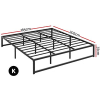 Bed Frame King Size Metal Frame TINO Furniture Kings Warehouse 