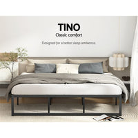 Bed Frame King Size Metal Frame TINO Furniture Kings Warehouse 