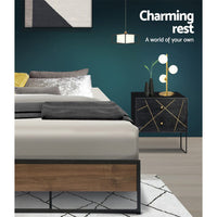 Bed Frame Metal Bed Frame Bed Base OSLO - King Single Furniture Kings Warehouse 
