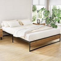 Bed Frame Metal Bed Frame Bed Base OSLO - Queen Furniture Kings Warehouse 