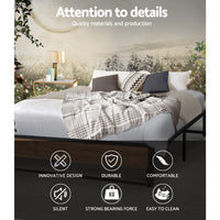 Bed Frame Metal Bed Frame Bed Base OSLO - Queen Furniture Kings Warehouse 