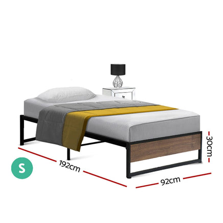 Bed Frame Metal Bed Frame Bed Base OSLO - Single Furniture Kings Warehouse 