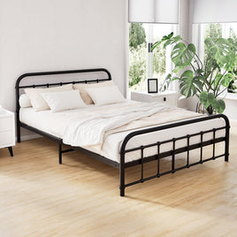 Bed Frame Metal Bed Frame LEO - Double (Black) Furniture Kings Warehouse 