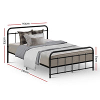 Bed Frame Metal Bed Frame LEO - King Single(Black) Furniture Kings Warehouse 