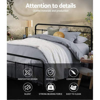 Bed Frame Metal Bed Frame LEO - Queen (Black) Furniture Kings Warehouse 