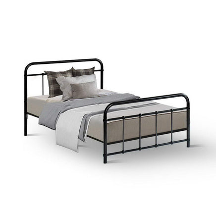 Bed Frame Metal Bed Frame LEO - Single (Black) Furniture Kings Warehouse 