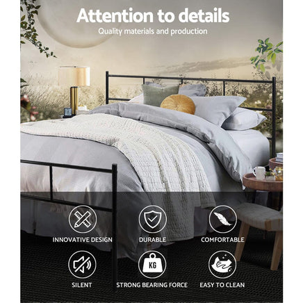 Bed Frame Queen Metal Bed Frame SOL Furniture Kings Warehouse 