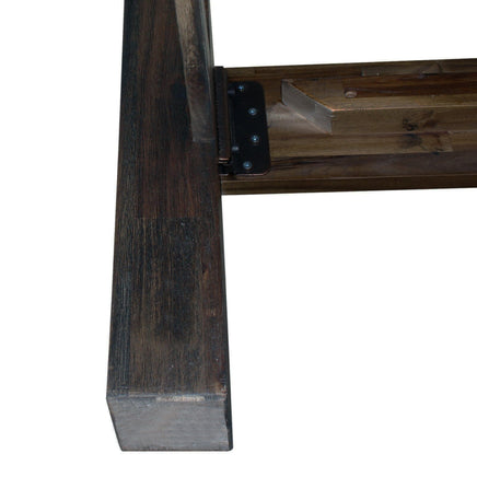 Bed Frame Queen Size in Solid Wood Veneered Acacia Bedroom Timber Slat in Chocolate Furniture Kings Warehouse 
