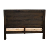 Bed Frame Queen Size in Solid Wood Veneered Acacia Bedroom Timber Slat in Chocolate Furniture Kings Warehouse 