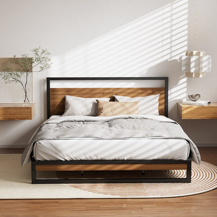 Bed Frame Queen Size Metal Bed Frame DANE Furniture Kings Warehouse 