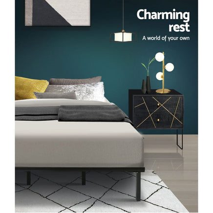 Bed Frame Queen Size Metal Bed Frame TED Furniture Kings Warehouse 