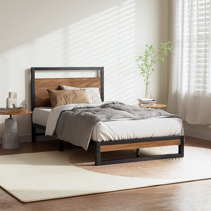 Bed Frame Single Size Metal Bed Frame DANE Furniture Kings Warehouse 