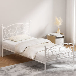 Bed Frame Single Size Metal Bed Frame GROA Furniture Kings Warehouse 
