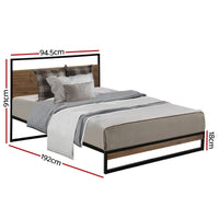 Bed Frame Single Size Metal Frame DANE Furniture Kings Warehouse 