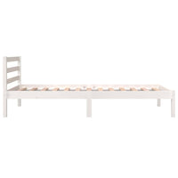 Bed Frame Solid Wood Pine 92x187 cm Single Bed Size White bedroom furniture Kings Warehouse 