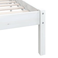 Bed Frame White Solid Wood Pine 153x203 cm Queen Size bedroom furniture Kings Warehouse 