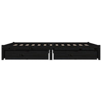 Bed Frame with Drawers Black 153x203 cm Queen Size Kings Warehouse 