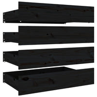 Bed Frame with Drawers Black 183x203 cm King Size Kings Warehouse 