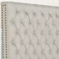 Bed Head Double Size French Provincial Headboard Upholsterd Fabric Beige Furniture Kings Warehouse 