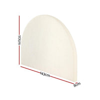 Bed Head Headboard Bed Frame Double Boucle - GREI White Furniture Kings Warehouse 