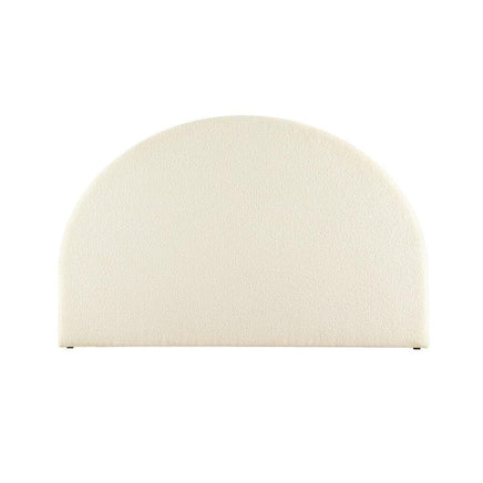 Bed Head Headboard Bed Frame King Boucle - GREI White Furniture Kings Warehouse 