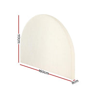 Bed Head Headboard Bed Frame Queen Boucle - GREI White Furniture Kings Warehouse 
