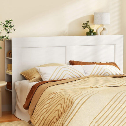 Bed Head Headboard King with Shelves - CABI White Furniture Kings Warehouse 