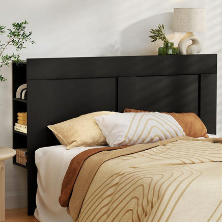 Bed Head Headboard Queen with Shelves - CABI Black Furniture Kings Warehouse 