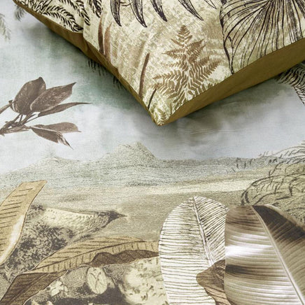 Bedding House Banda Green Cotton Quilt Cover Set Queen Home & Garden Kings Warehouse 