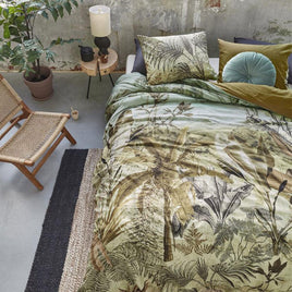 Bedding House Banda Green Cotton Quilt Cover Set Queen Home & Garden Kings Warehouse 
