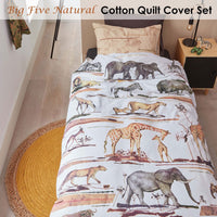 Bedding House Big Five Natural Cotton Quilt Cover Set Single Home & Garden Kings Warehouse 