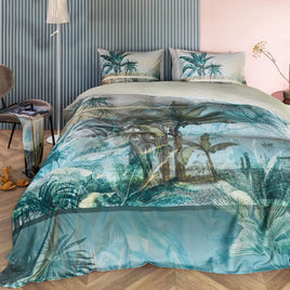 Bedding House Canopy Blue Green Cotton Sateen Quilt Cover Set Queen Home & Garden Kings Warehouse 