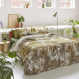 Bedding House Caribe Ochre Cotton Quilt Cover Set Queen Home & Garden Kings Warehouse 