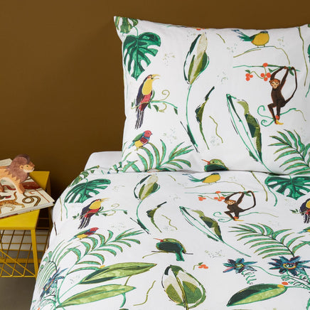 Bedding House Crazy Jungle Multi Cotton Quilt Cover Set Single Home & Garden Kings Warehouse 