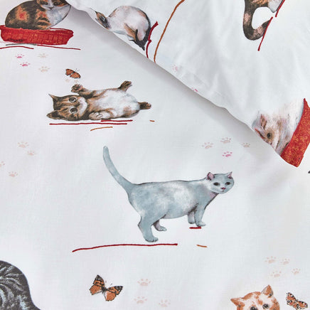 Bedding House Cute Cats Cotton Quilt Cover Set Single Home & Garden Kings Warehouse 