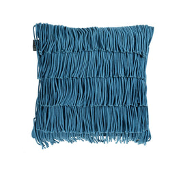 Bedding House Flapper Applique Filled Square Cushion - Blue Home & Garden Kings Warehouse 