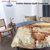 Bedding House Homage Multi Cotton Sateen Quilt Cover Set Queen Home & Garden Kings Warehouse 